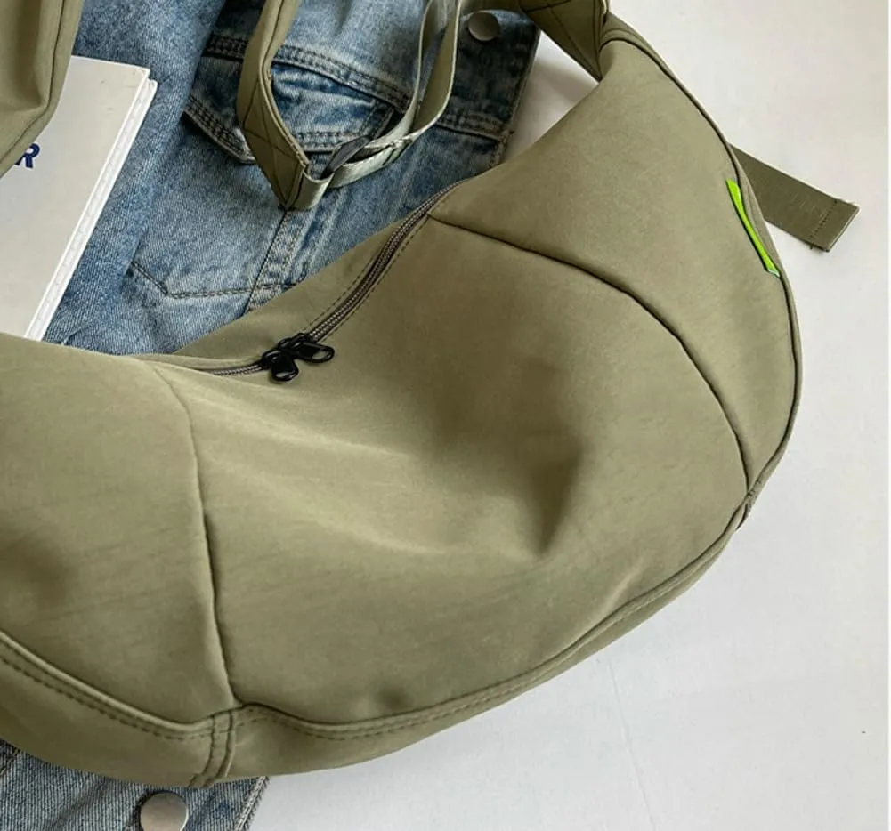 Baggu Crescent Bag Nylon Women Crossbody Purse Sling Adjustable Shoulder Straps Saddle Hobo Travel Casual