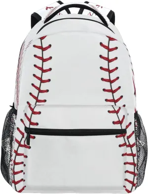Baseball Stitches Kids Backpack Boys Girls Bookbag Schoolbag Travel Laptop Daypack Preschool Kindergarten Elementary School Student Book Bag for Junior High Primary