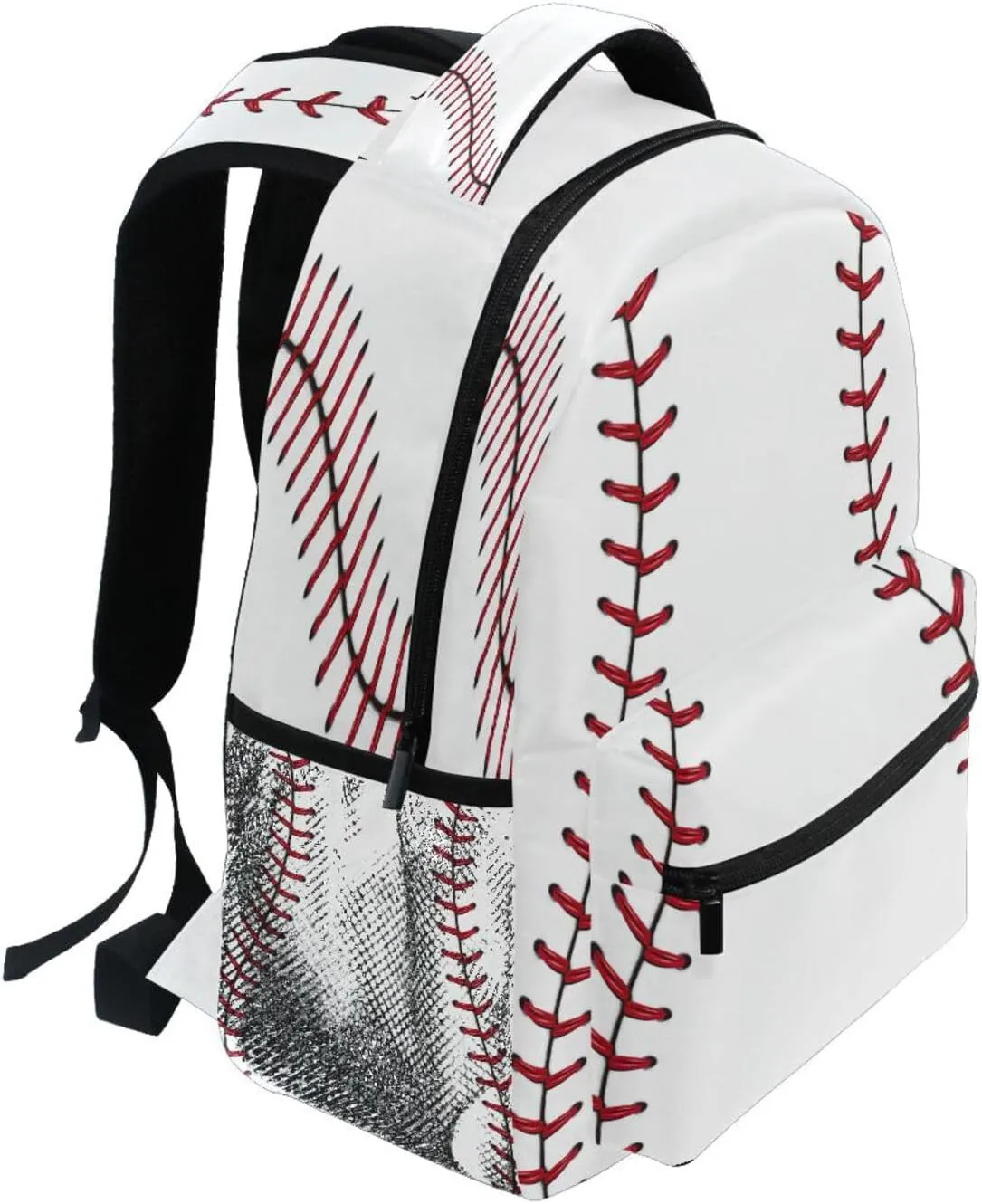 Baseball Stitches Kids Backpack Boys Girls Bookbag Schoolbag Travel Laptop Daypack Preschool Kindergarten Elementary School Student Book Bag for Junior High Primary
