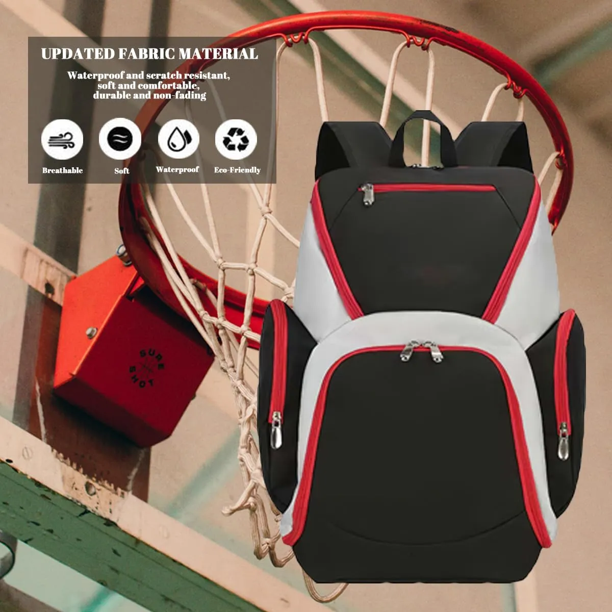 Basketball Bag for Boys, Custom Basketball Backpack Soccer Bag for School Boys, Personalized Name Number Sports Bags Gym, Outdoor, Travel