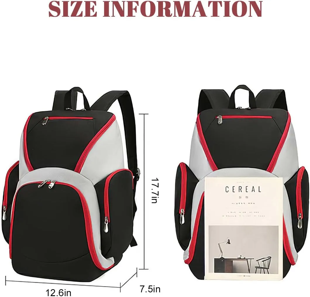 Basketball Bag for Boys, Custom Basketball Backpack Soccer Bag for School Boys, Personalized Name Number Sports Bags Gym, Outdoor, Travel