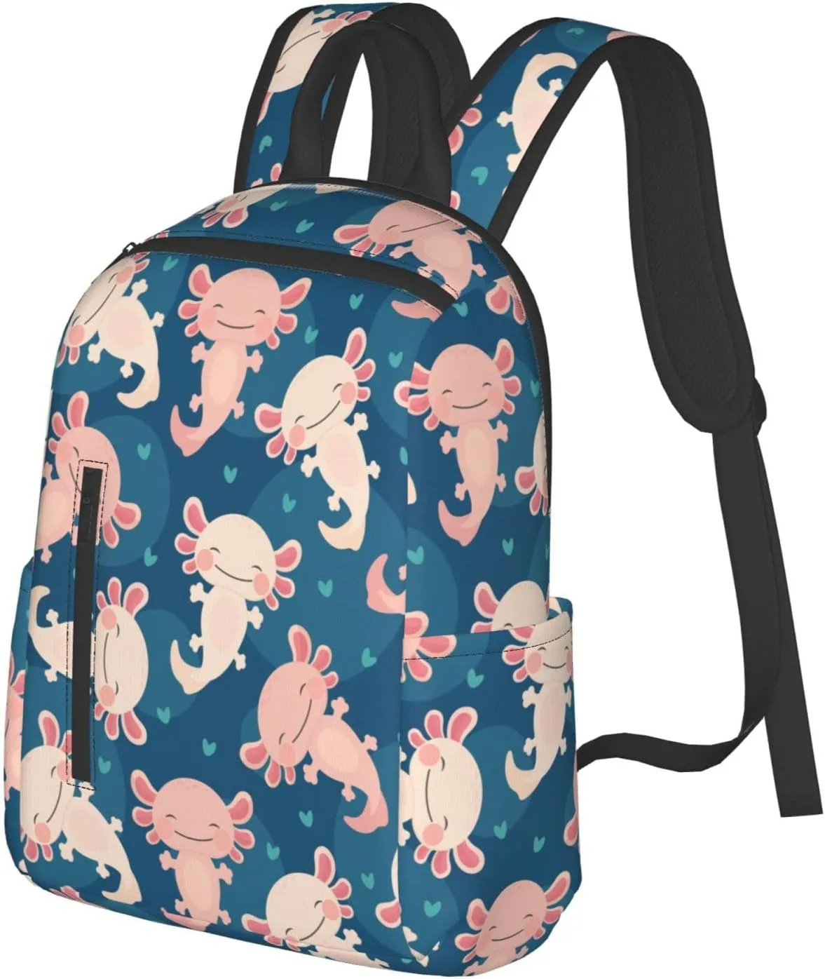 bassyil Axolotl Backpack Bookbag Laptop Backpacks Multipurpose Daypack For Boys Girls School Men Women Picnic Travel Hiking