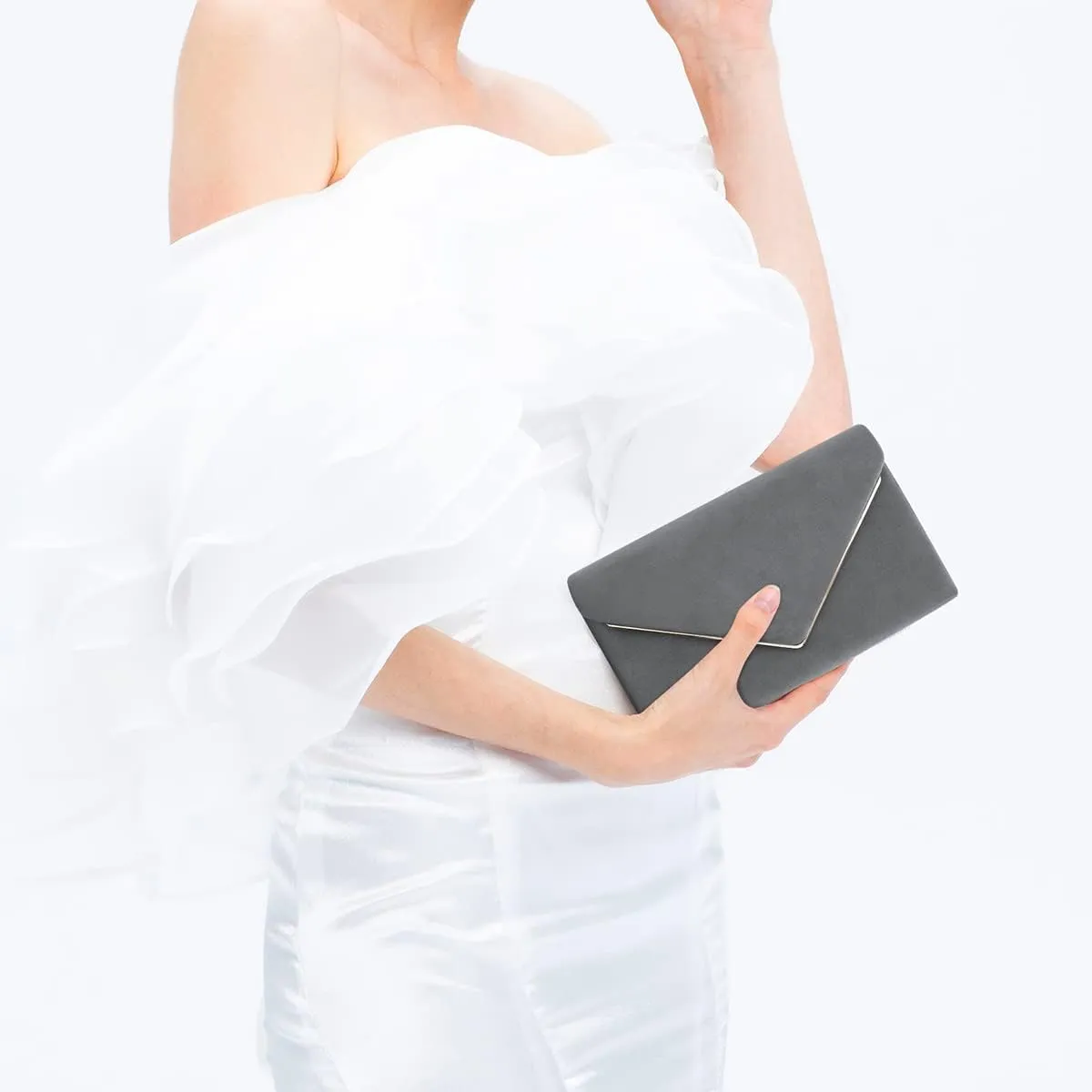 BBjinronjy Clutch Purse for Women Evening Bags Handbags for Wedding Party Cocktail Prom Faux Suede Crossbody Shoulder Bag