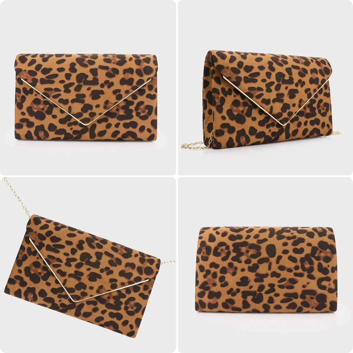 BBjinronjy Clutch Purse for Women Evening Bags Handbags for Wedding Party Cocktail Prom Faux Suede Crossbody Shoulder Bag