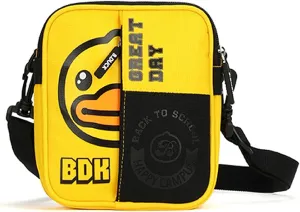 B.Duck Fanny Pack for Women Kids Crossbody Bag Purse Duck Print Boy Girl Canvas Sling Shoulder Bag Workout Travel Gift