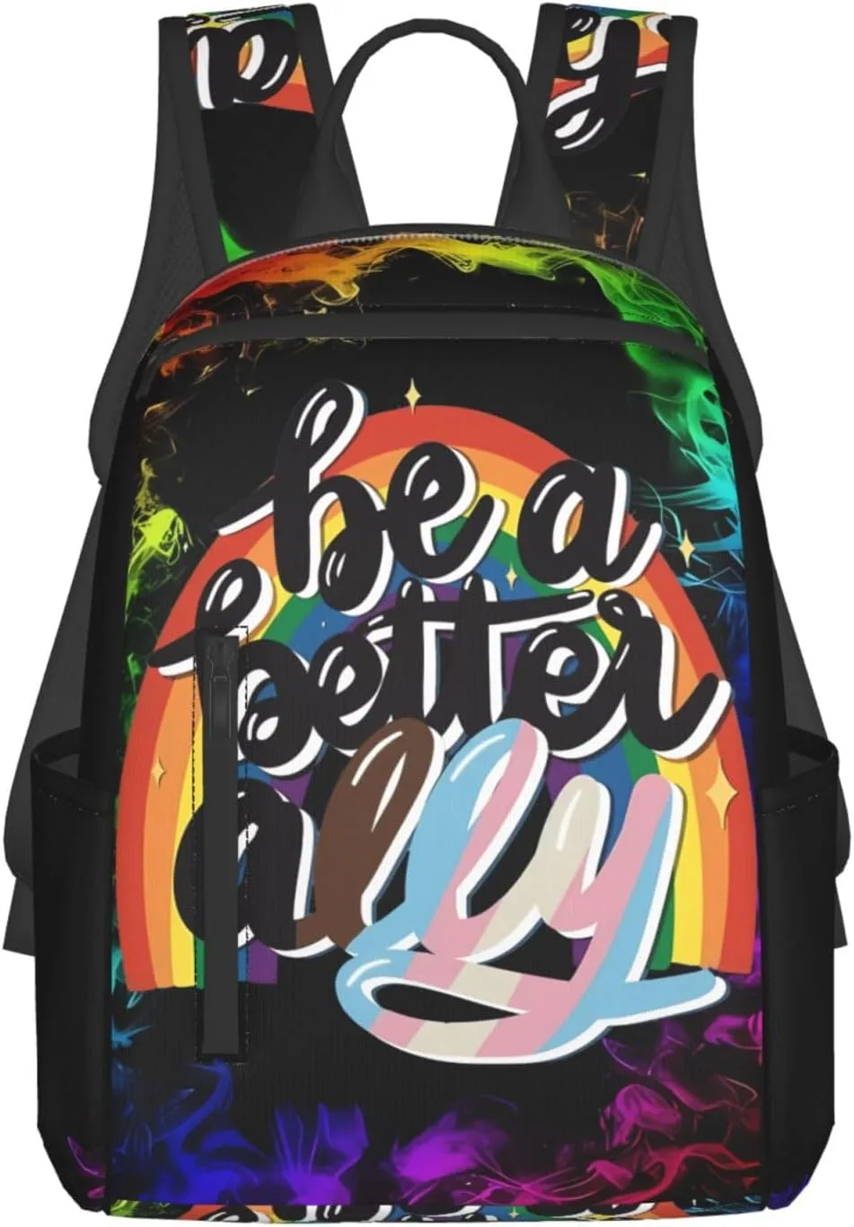 Be A Better Ally LGBT Rainbow Gay Pride Travel Laptop Backpack Casual Backpacks Double Shoulder Daypack Notebook Rucksack Work Bags Sports Bag for Hiking Camping Beach