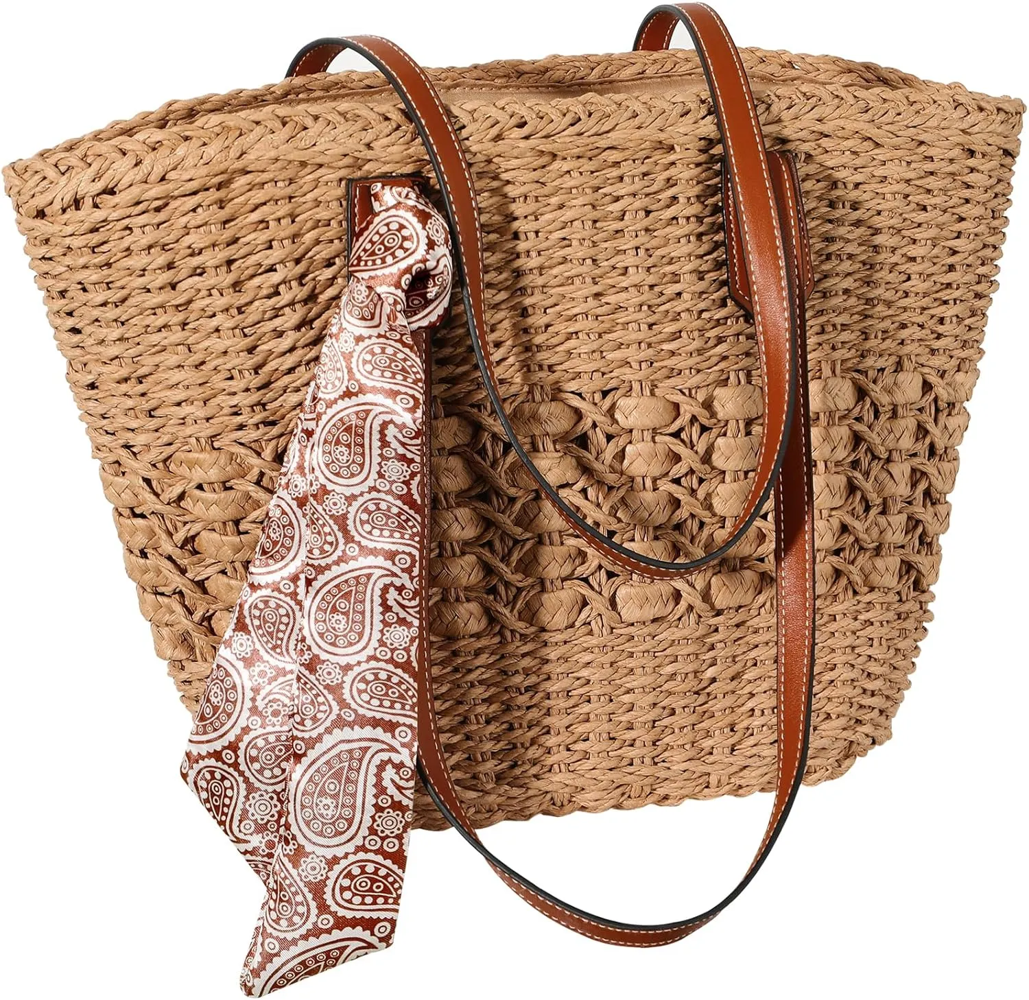 Beach Bags for Women, Summer Straw Bag, Woven Straw Beach Tote Bag Shoulder Handbags