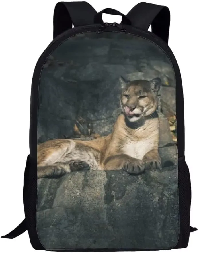 Beauty Collector Cougar Backpack Animal Back to School Book Bag for Kids Travel Daypack Lightweight