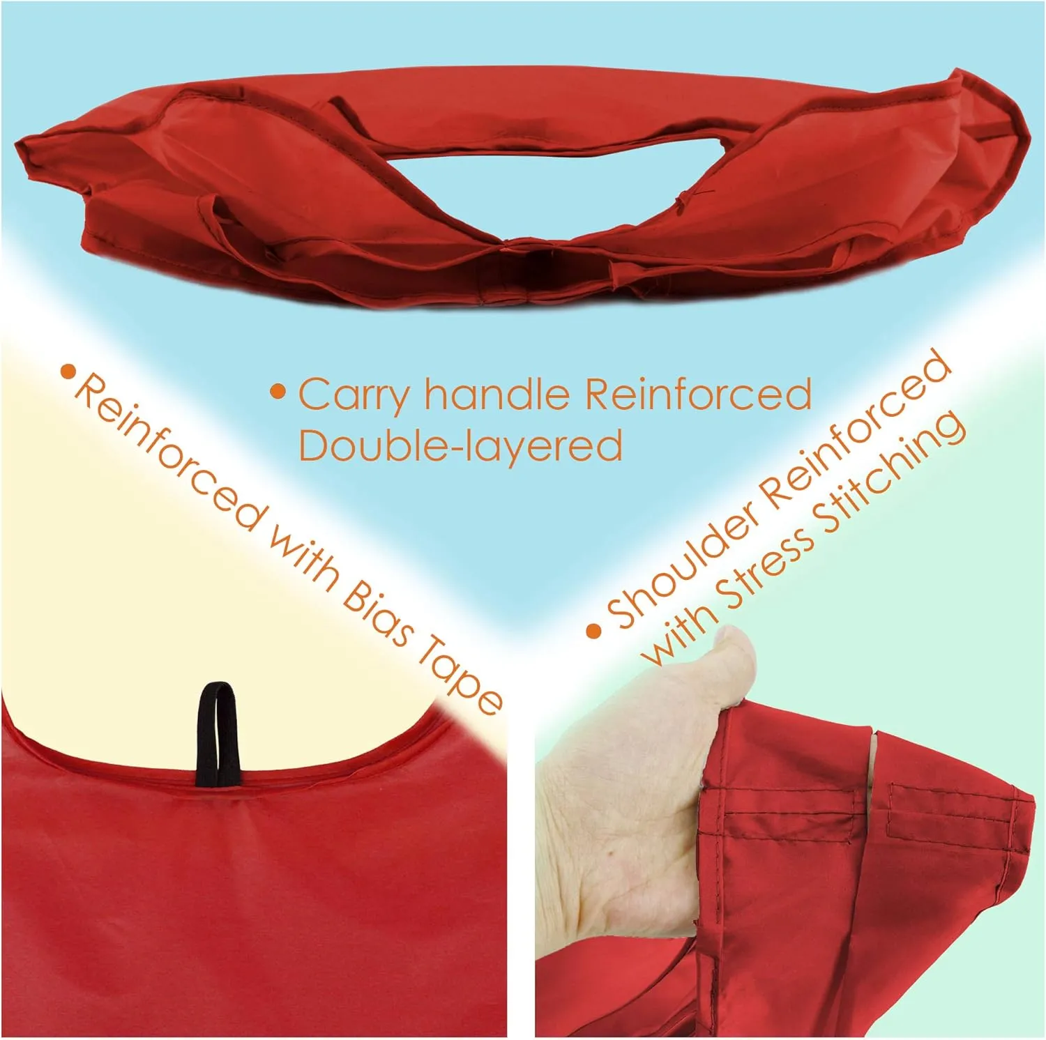 BeeGreen Red Reusable Grocery Bags with Elastic Band Reusable Shopping Bags Bulk 50LBS X-Large Foldable-Machine Washable-Heavy Duty 20 Pieces