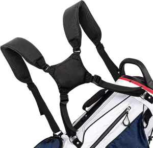 Bekith Golf Bag Strap Replacement Double Shoulder Adjustable Strap, Comfort Thick Padded Golf Carrying Bag Strap, Black