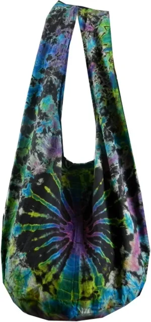 BenThai Products BTP! Tie Dye Sling Crossbody Shoulder Bag Purse Hippie Hobo Cotton Bohemian - Firework VE1