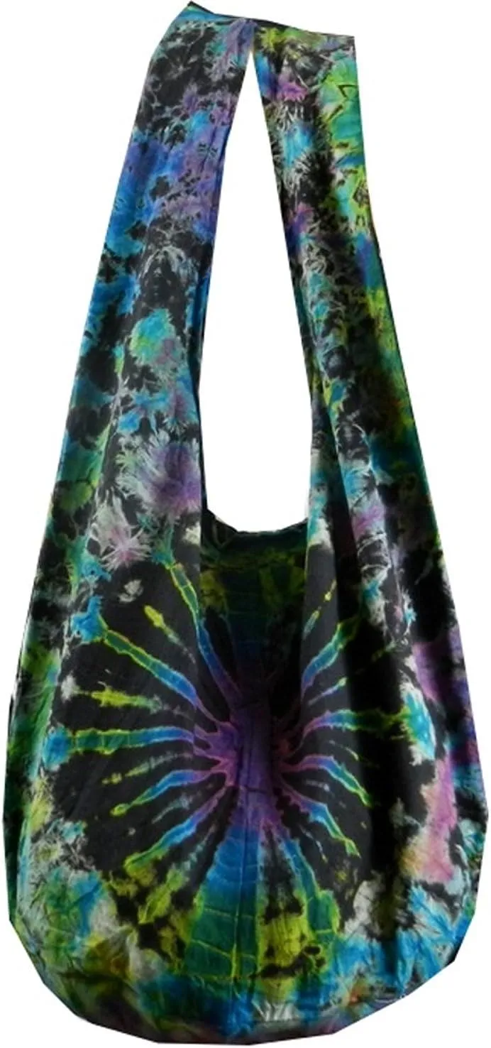 BenThai Products BTP! Tie Dye Sling Crossbody Shoulder Bag Purse Hippie Hobo Cotton Bohemian - Firework VE1
