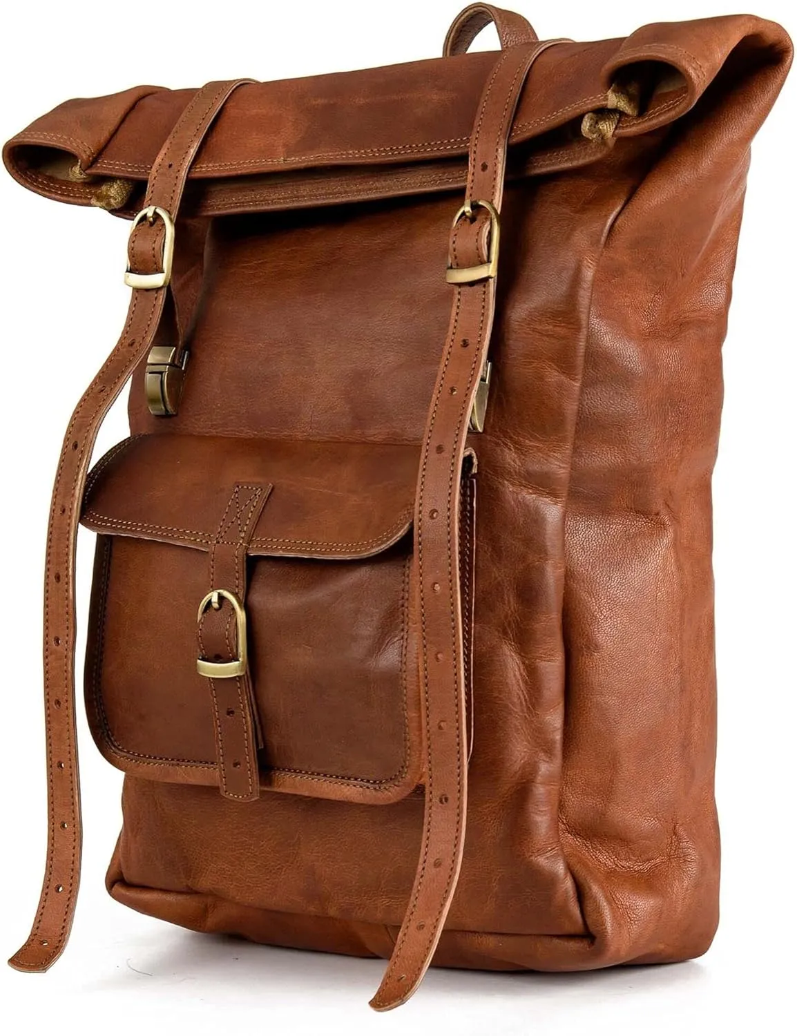 BERLINER BAGS Vintage Genuine Leather Backpack Leeds, Travel Backpack, Laptop Backpack for Women and Men