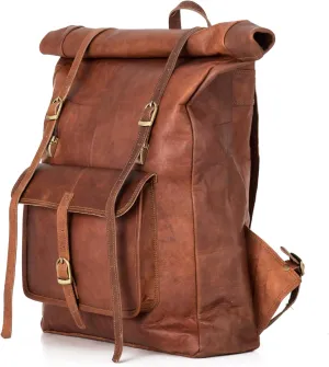 BERLINER BAGS Vintage Genuine Leather Backpack Leeds, Travel Backpack, Laptop Backpack for Women and Men