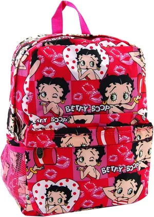 Betty Boop Microfiber Large Backpack with 16 Inches Height (Pink)