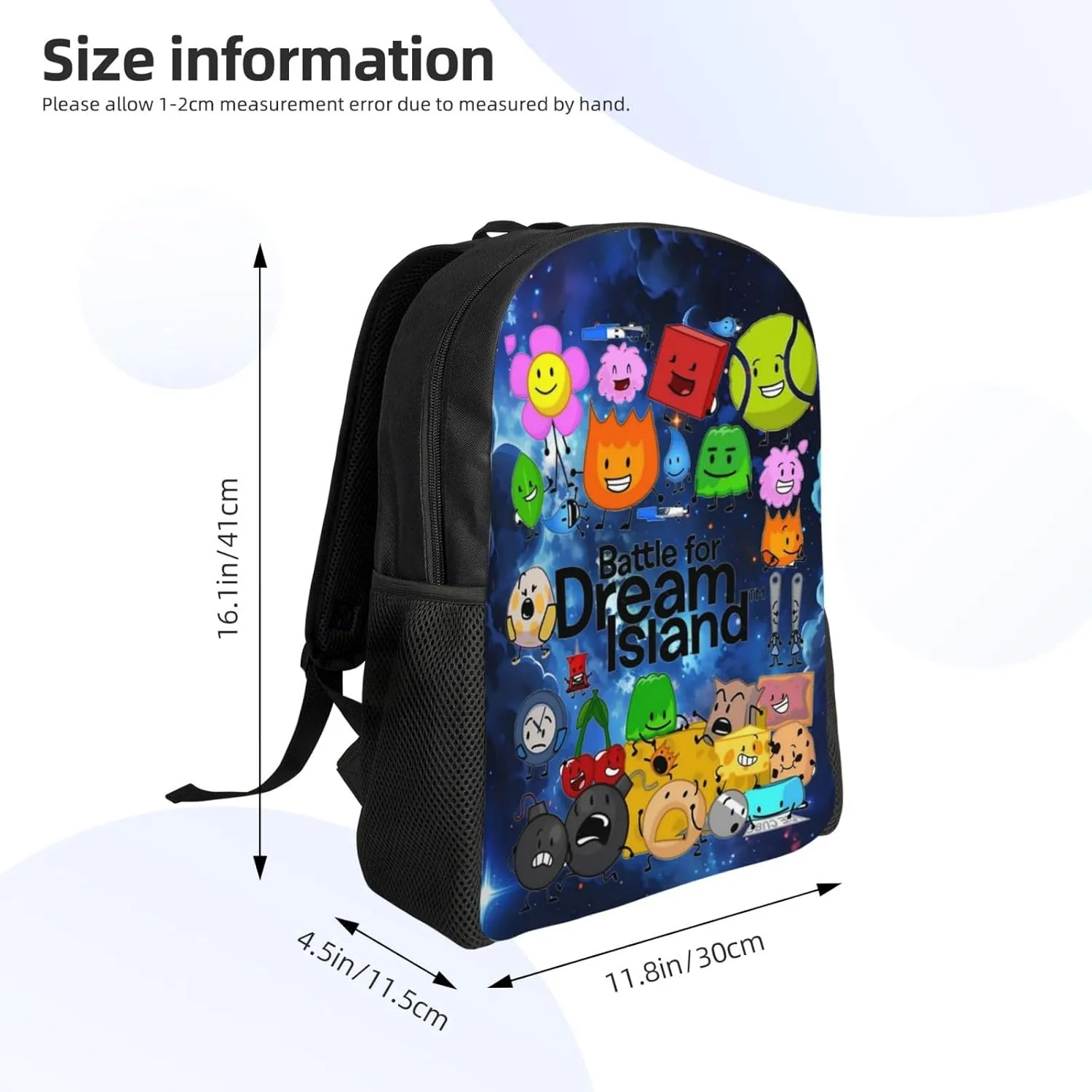 Bfdi-Battle For Dream Island Backpack, Fashionable Casual Travel Bag, Multifunctional Backpack