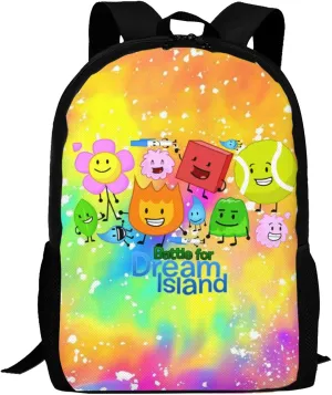 Bfdi-Battle for Dream-Island Backpack,3d Print Laptop Backpack Lightweight Casual Daypack Bookbag Multi-Function Travel Backpack 16.5 In