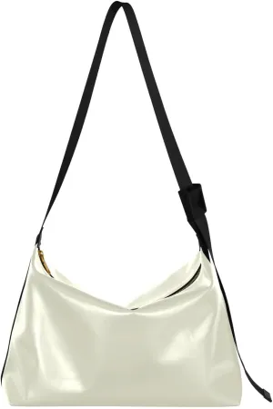 Black Crossbody Bag for Women Men with Adjustable Strap PU Leather Shoulder Hobo Purse Bag 20810