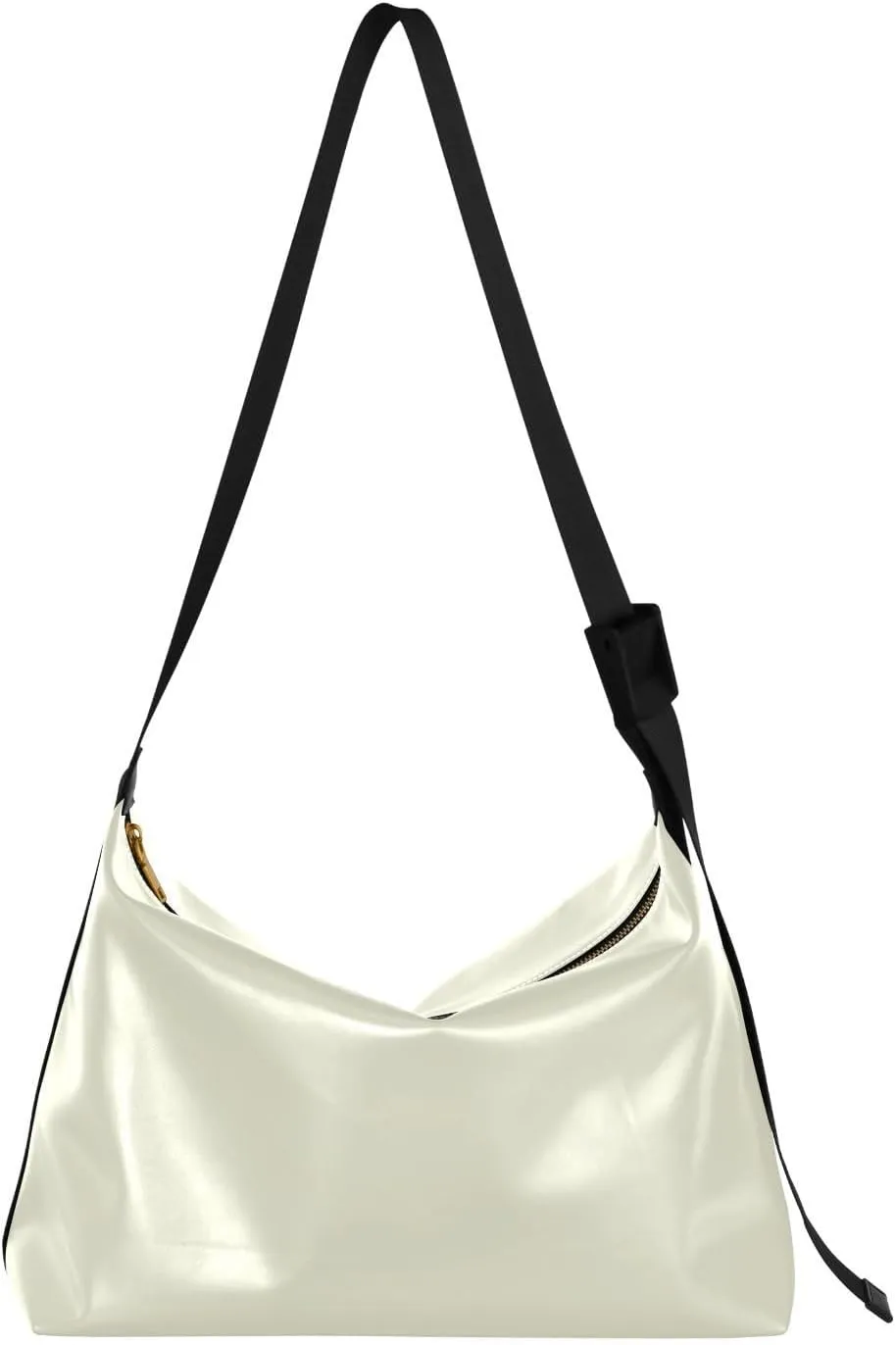 Black Crossbody Bag for Women Men with Adjustable Strap PU Leather Shoulder Hobo Purse Bag 20810