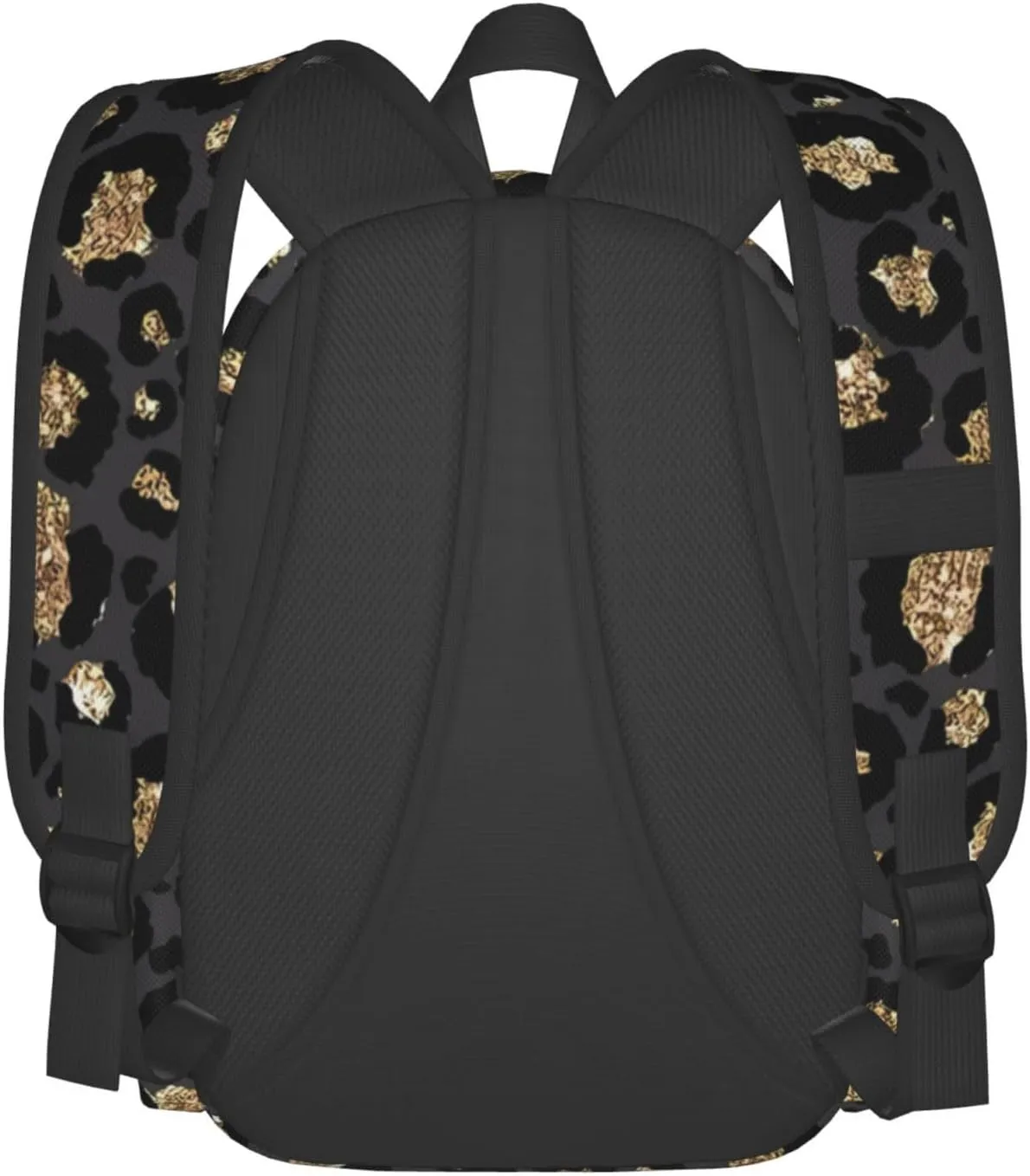 Black Leopard Print Backpacks 15 Inch Laptop Backpack Multipurpose Double Shoulder Bag for Men Women Gifts