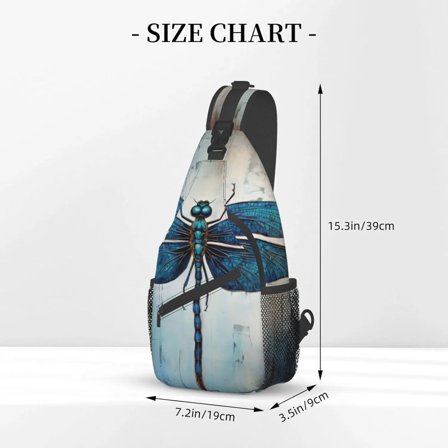 Blue Christmas Snowman Crossbody Bag Chest Shoulder Bag Small Casual Backpack Suitable For Women Men Hiking