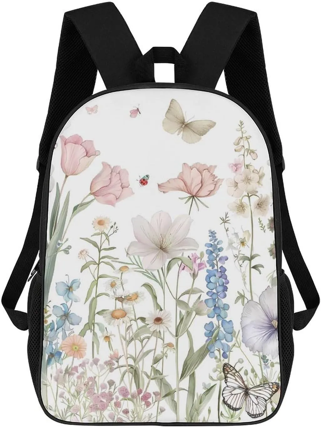 Bluebonnets Phalaenopsis Butterflies Insect 17 Inches Travel Backpacks Funny Shoulder Bag Lightweight Daypack