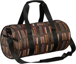 Book Room Sports Gym Bag Duffel Bags Workout Lightweight Shoulder Weekender Bag Travel Duffel Bag for Men Women(Bookshelf)