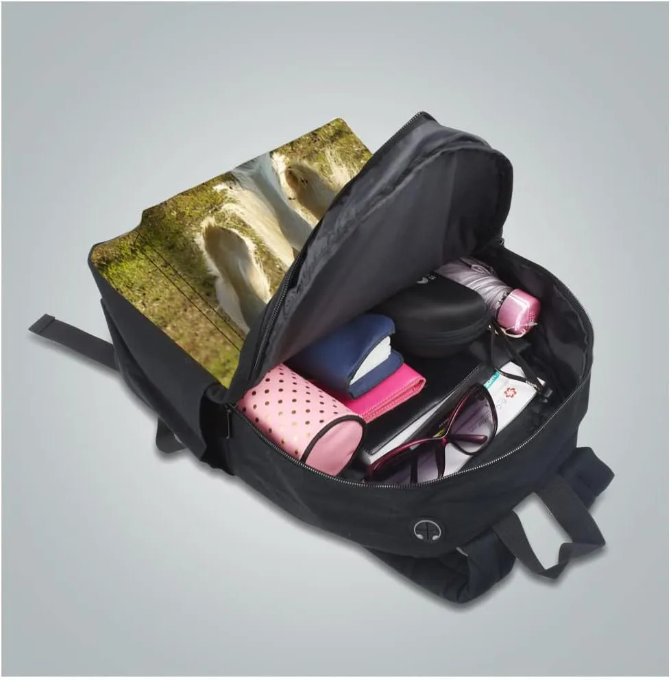Bookbag School Backpack for Girls Horse Backpacks Elementary 3rd 4th 5th 6th Grade Kids Boys 15.3" Canvas Laptop Bag
