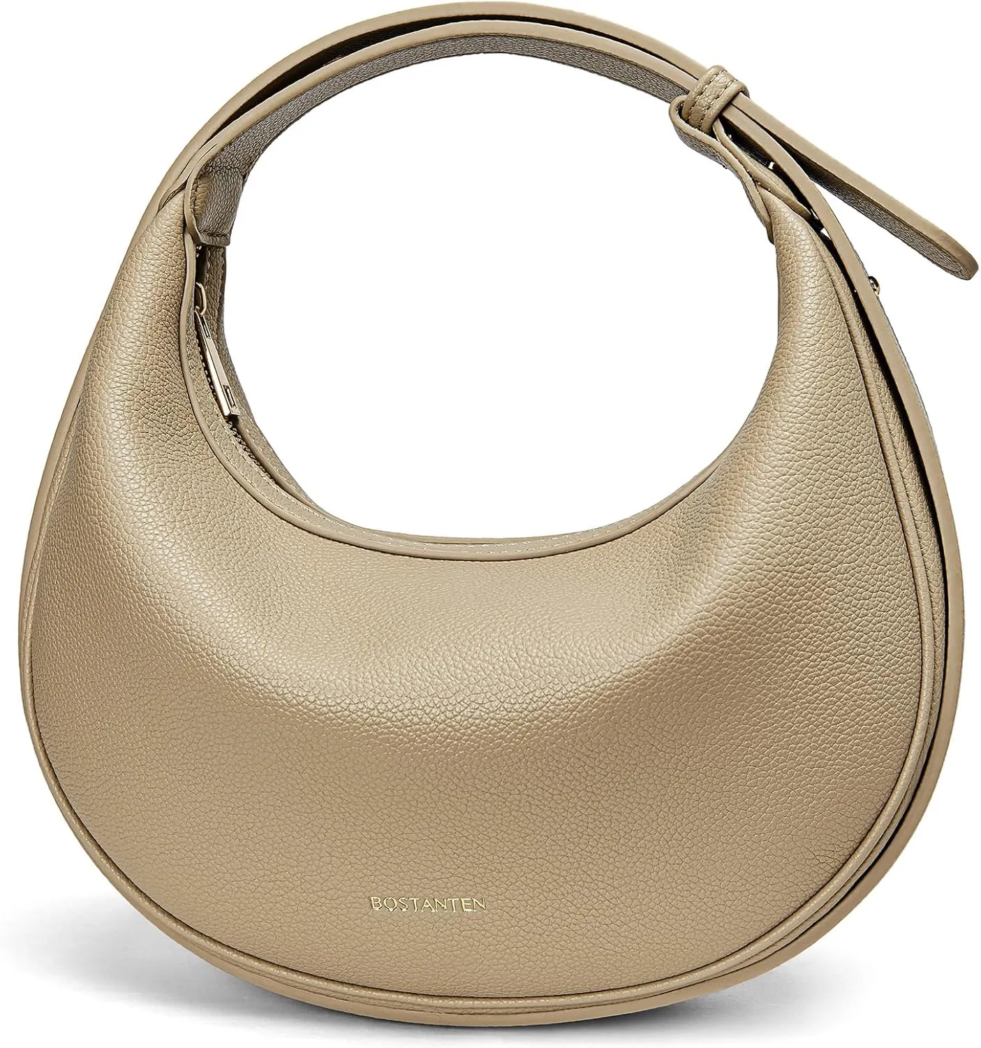 BOSTANTEN Crescent Shoulder Bag for Women Trendy Crossbody Hobo Purse Vegan Leather Clutch Handbag Adjustable Strap