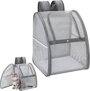 Breathable Pet Backpack Carrier - Lightweight, Foldable & Escape-Proof Design for Small Dogs & Cats, Air Travel Approved, Durable & Comfortable for Hiking, Travel, and Daily Use