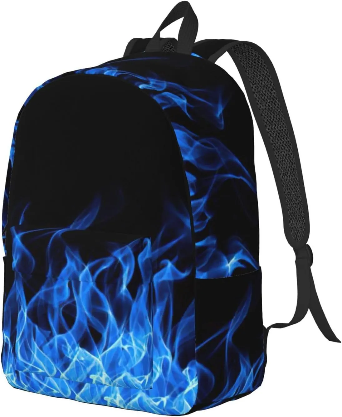 BREAUX Blue Flame Canvas Casual Lightweight Duffel Bag, Fashion Duffel Bag, Casual Daypack, Unisex Travel Backpack
