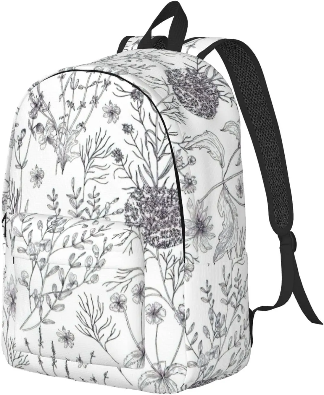 BREAUX Flowering Herbs And Herbaceous Plants Canvas Casual Lightweight Duffel Bag, Fashion Duffel Bag, Casual Daypack, Unisex Travel Backpack