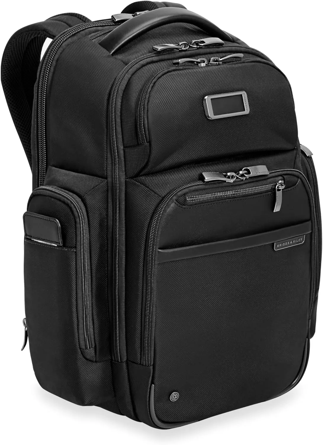 Briggs & Riley Medium Cargo Backpack for Women & Men - Daypack for Work, Personal Item Travel Bag, Lightweight & Durable, Padded Straps, Fits up to 15" Laptop - @work Collection, Black