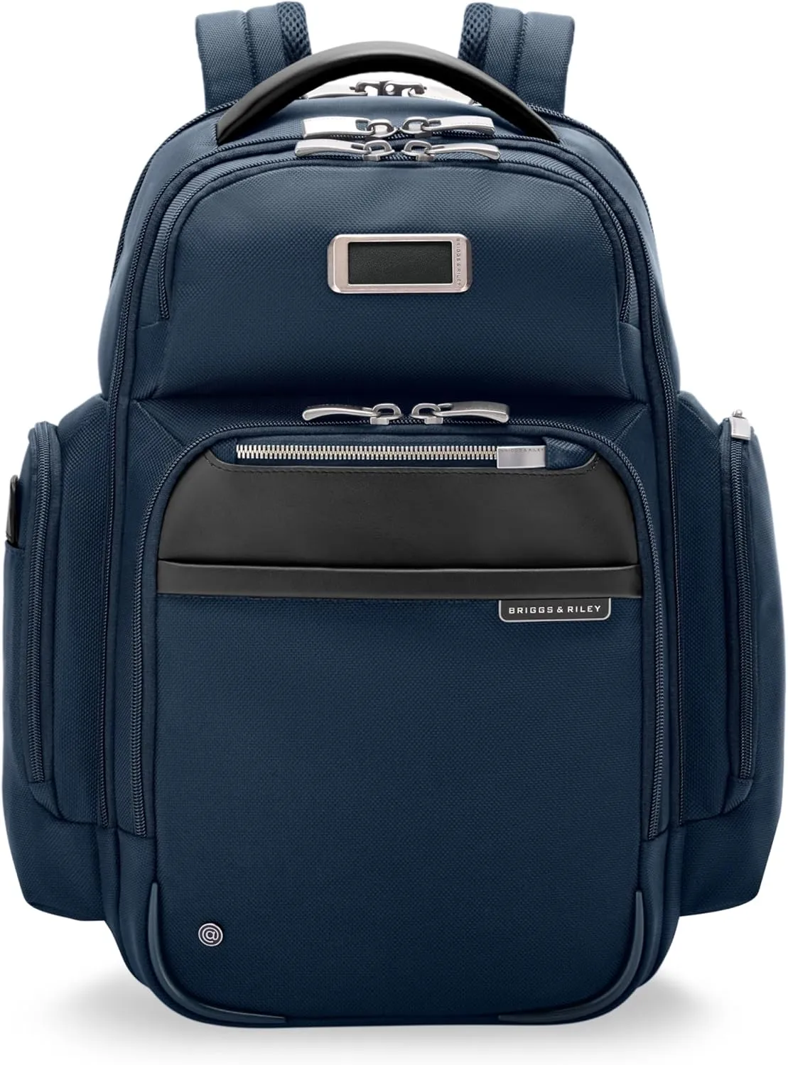 Briggs & Riley Medium Cargo Backpack for Women & Men - Daypack for Work, Personal Item Travel Bag, Lightweight & Durable, Padded Straps, Fits up to 15" Laptop - @work Collection, Navy