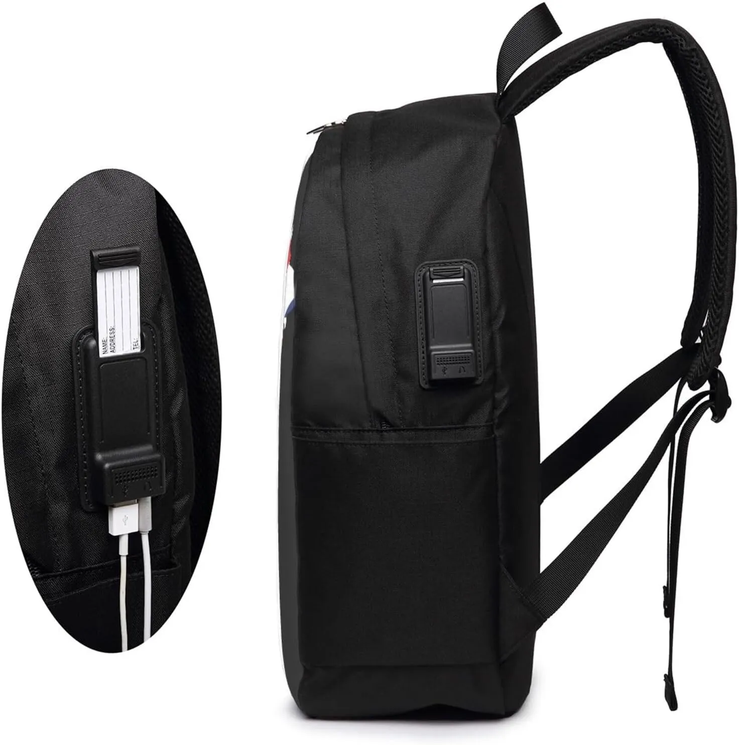 British England UK English Flag Laptop Backpacks Travel Backpack Casual Business Daypack Sport Rucksack Computer Bag Fits up to 17 Inch Notebook with USB Port