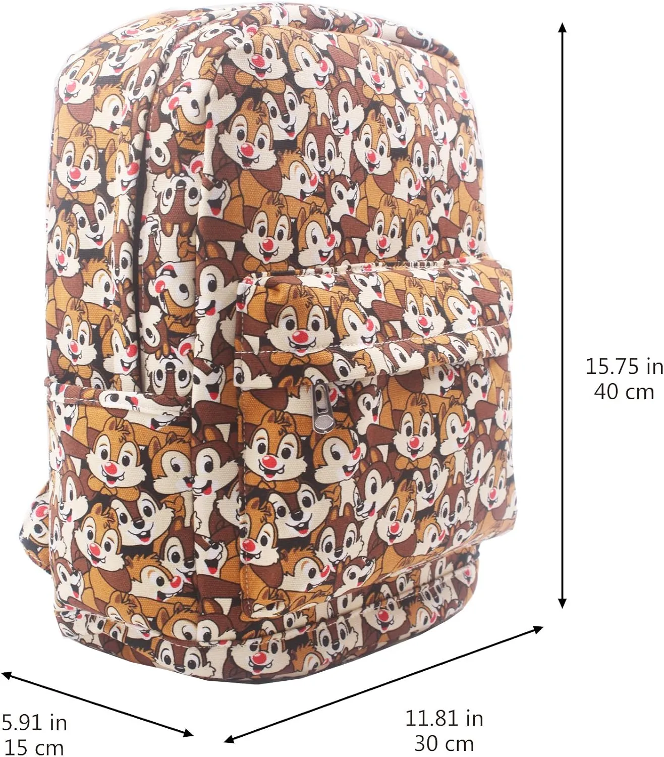 Brown Chipmunk Friends Canvas Backpack Casual Daypack with 15 in Laptop Storage Compartment
