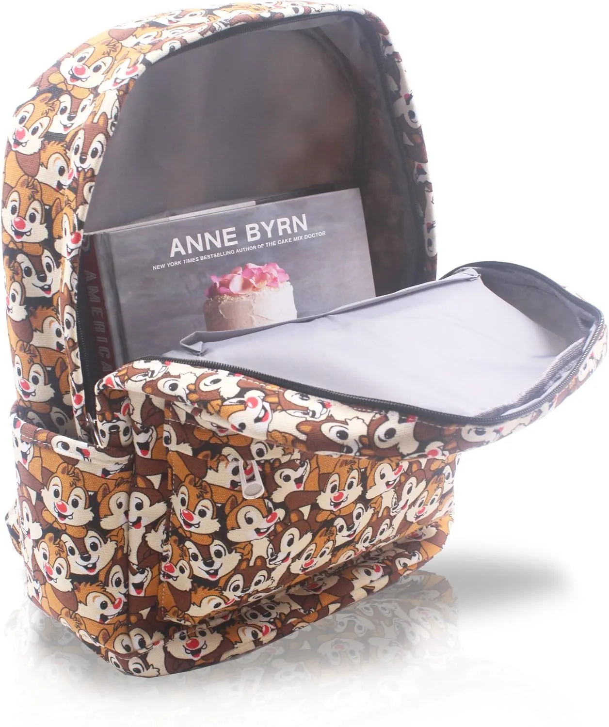 Brown Chipmunk Friends Canvas Backpack Casual Daypack with 15 in Laptop Storage Compartment