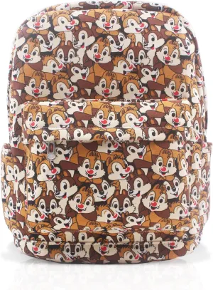 Brown Chipmunk Friends Canvas Backpack Casual Daypack with 15 in Laptop Storage Compartment