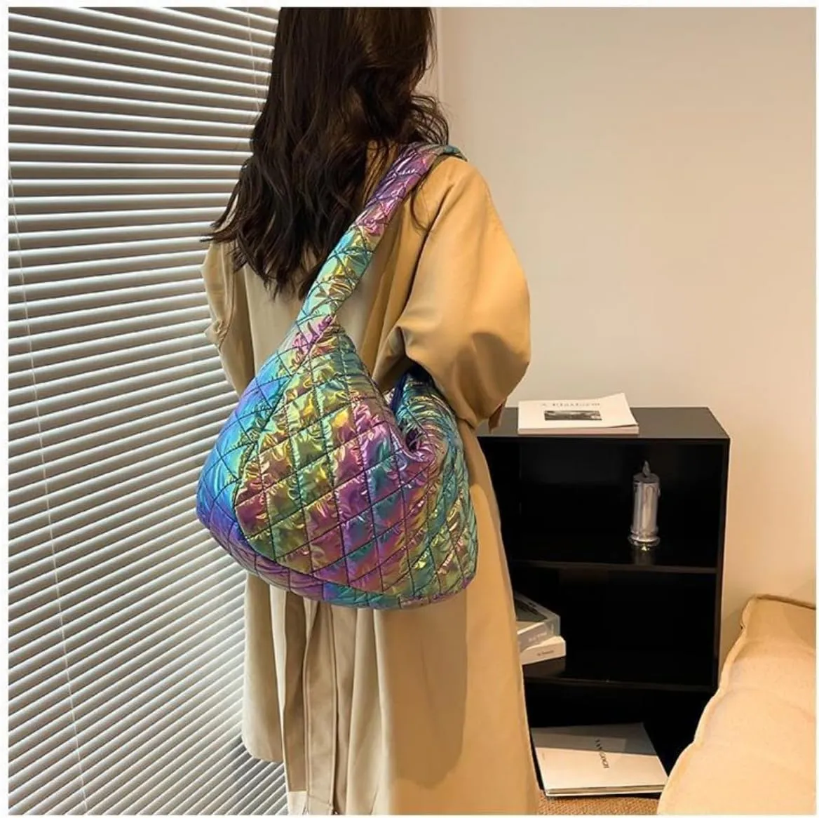 Bubble Crossbody Bag Fishscale Style Hobo Quilted Cute Crossbody Bag Dress up Bag Shoulder Bag