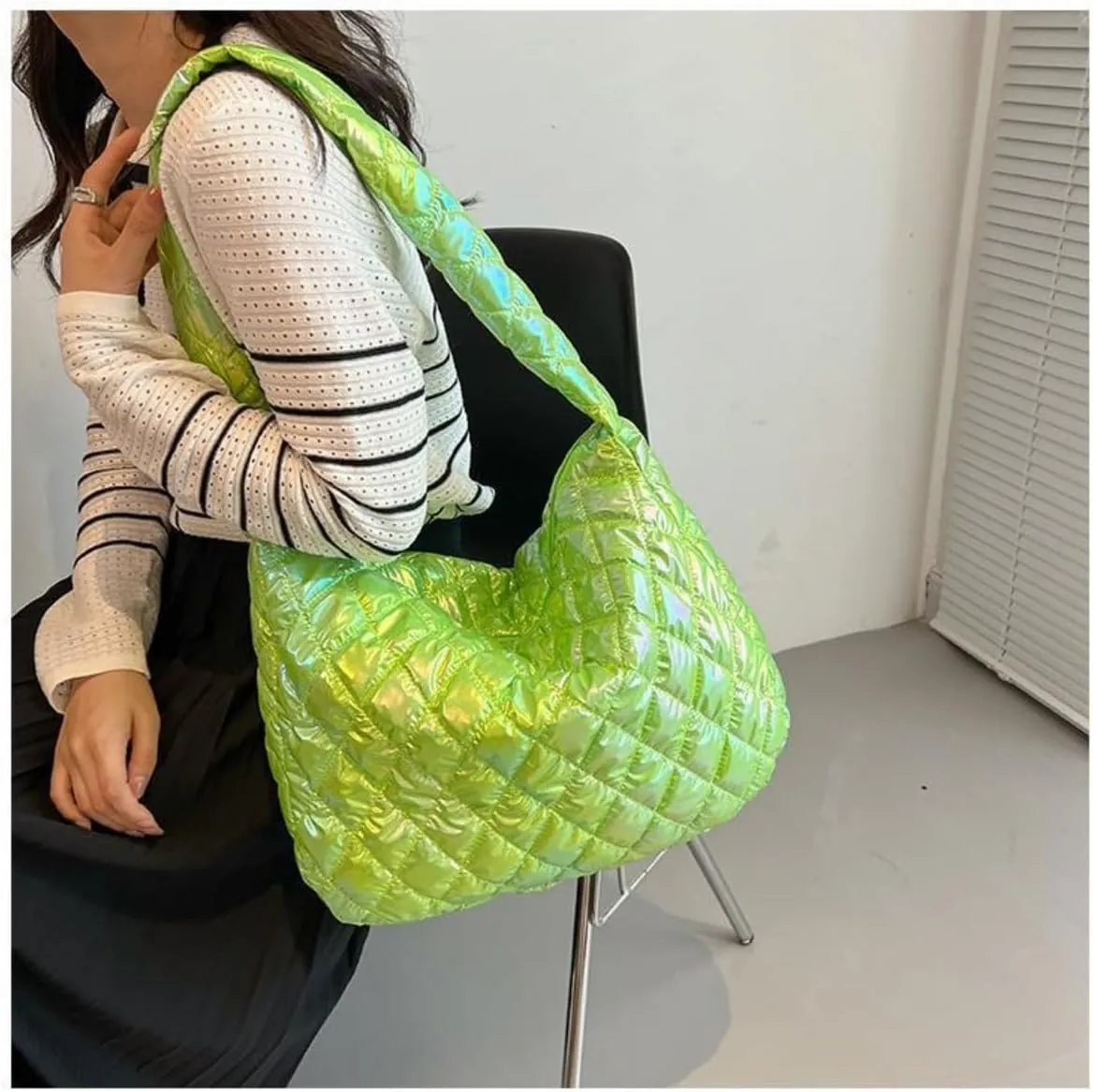 Bubble Crossbody Bag Fishscale Style Hobo Quilted Cute Crossbody Bag Dress up Bag Shoulder Bag