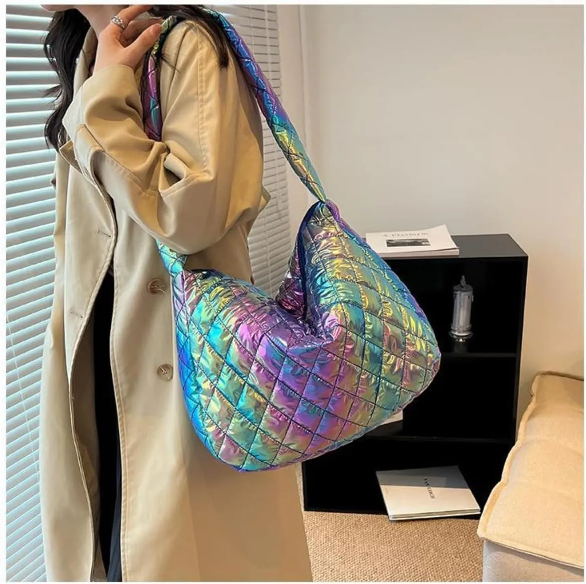 Bubble Crossbody Bag Fishscale Style Hobo Quilted Cute Crossbody Bag Dress up Bag Shoulder Bag