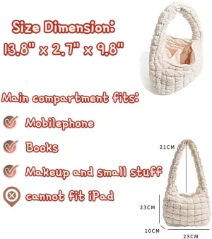 Bubble Quilted Hobo Women Handbag Cloud Tote Shoulder Bag Casual Crossbody Bag Gift for Women
