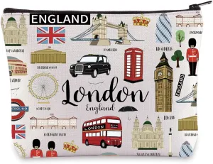 BWKTOP London Canvas Tote Bag - London Souvenirs Gifts - Shoulder & Travel Bag