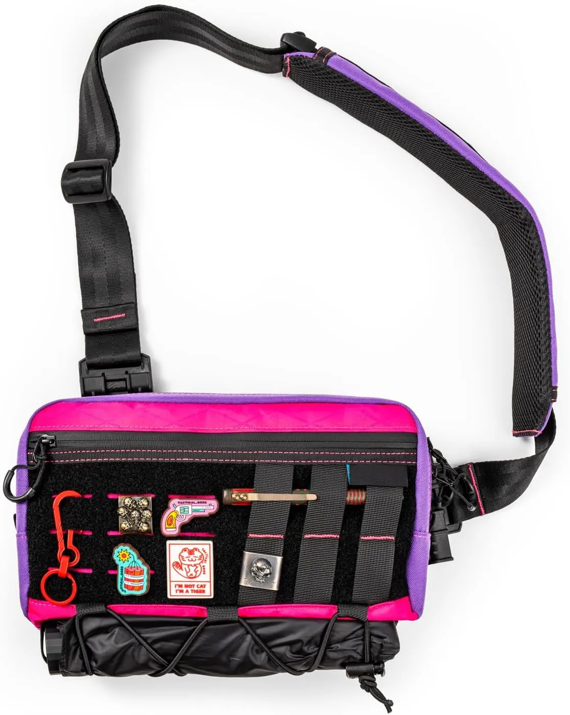 Cache L3 Purple Crossbody Shoulder Bag, Men Multipurpose Sling Bag, Chest Backpack Casual Shoulder for Daily Carry
