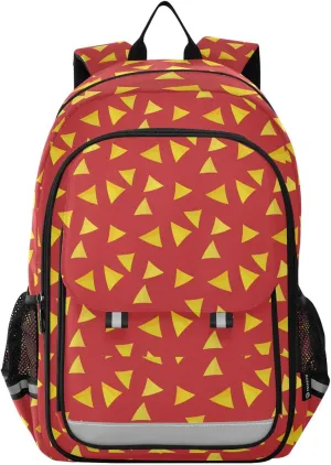 Caikeny Kids Backpack Potatoes Red School Backpacks Yellow School Bags Shoulder BookBags Elemetary for Boys Girls Students