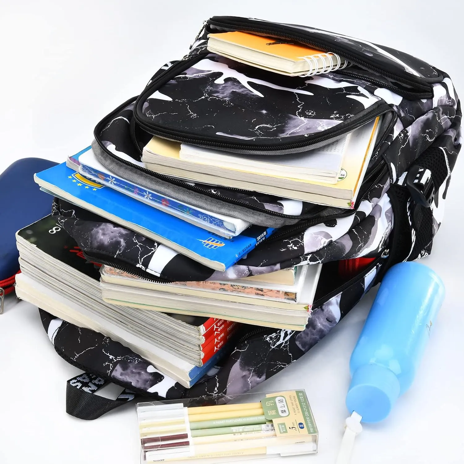 Camo Backpack Set with Lunch Bag Lightweight Waterproof School Backpack Bookbag for Boys Girls