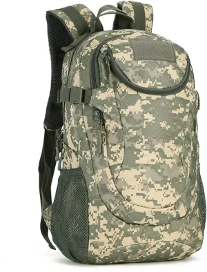 Camping Backpack Hiking Backpacks, 25L Camping Backpack Military Backpack, Camouflage Hunting Rucksack, Hiking Tactical Backpack, Climbing Sport Bag, Lightweight Travel Backpack (Desert Digital)