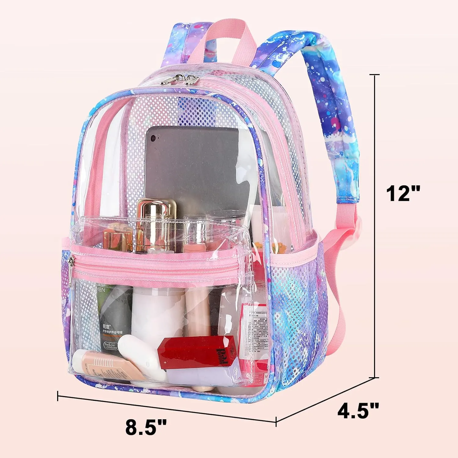 CAMTOP Clear Backpack for Stadium Events Approved 12x6x12 Small Clear Bag Mini Backpacks Purse for festival Concert Work