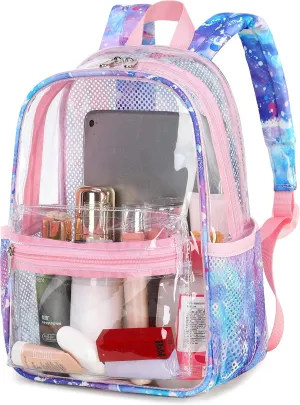 CAMTOP Clear Backpack for Stadium Events Approved 12x6x12 Small Clear Bag Mini Backpacks Purse for festival Concert Work