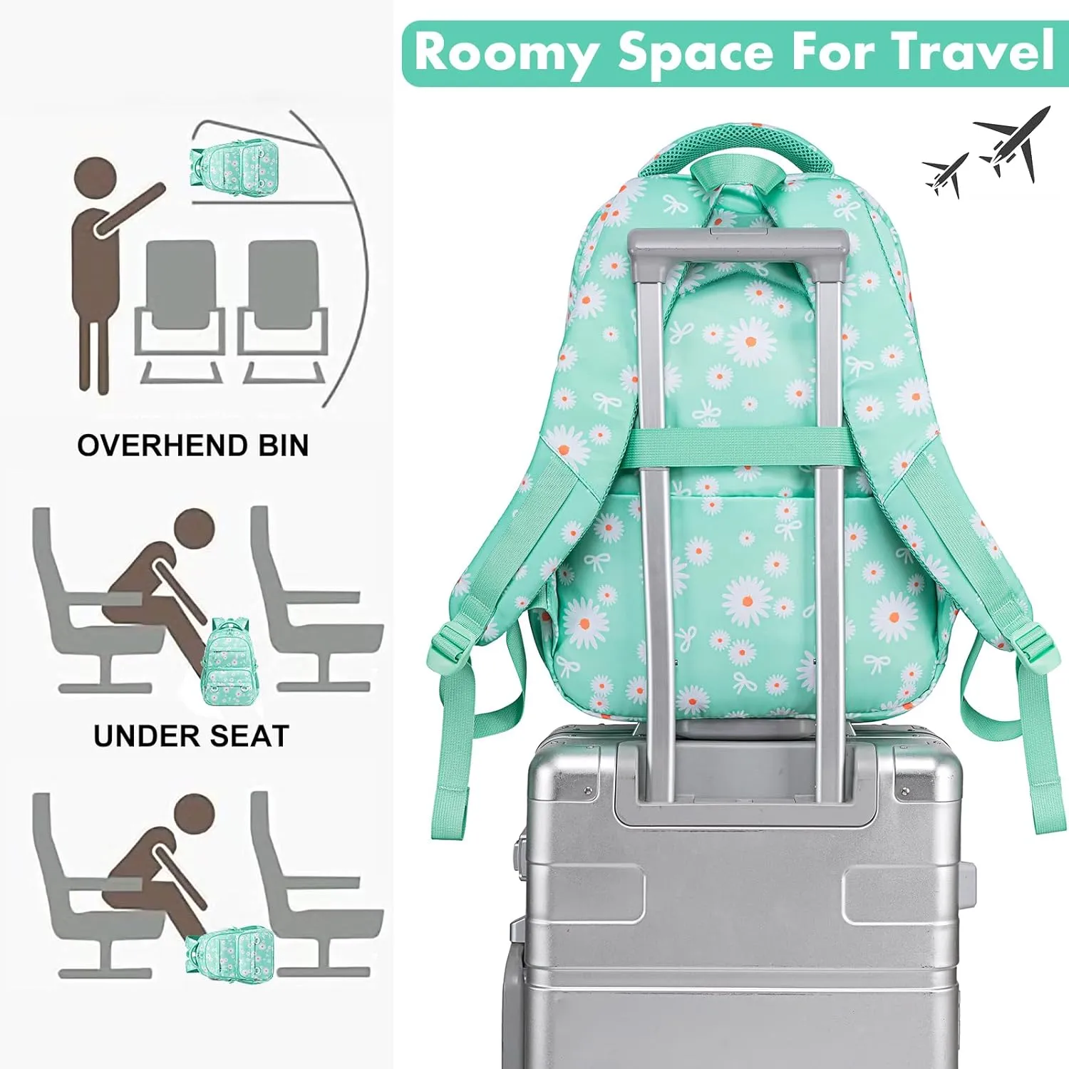 CAMTOP Laptop Backpack 15.6 Inch College Middle School BookBag Travel Backpacks Casual Daypacks